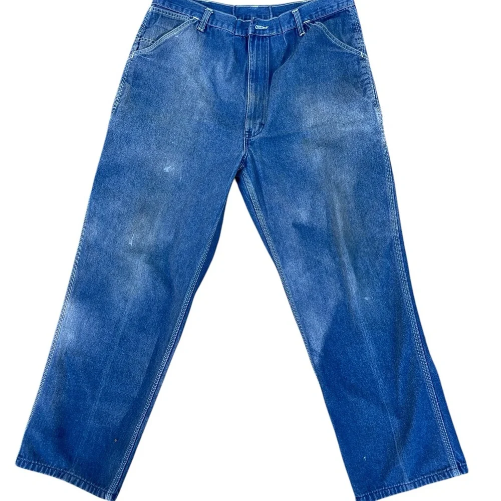 Vintage 1970’s Roebucks blue Jeans size 44 x 32 (waist altered)-RARE MENS DENIM